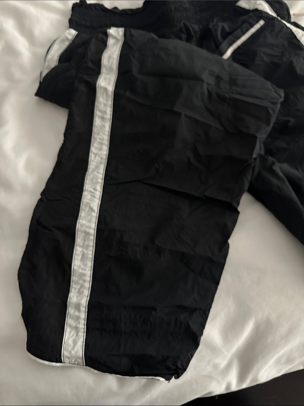 Free People Black Jogger Pants with White Stripe size Medium - Picture 10 of 11